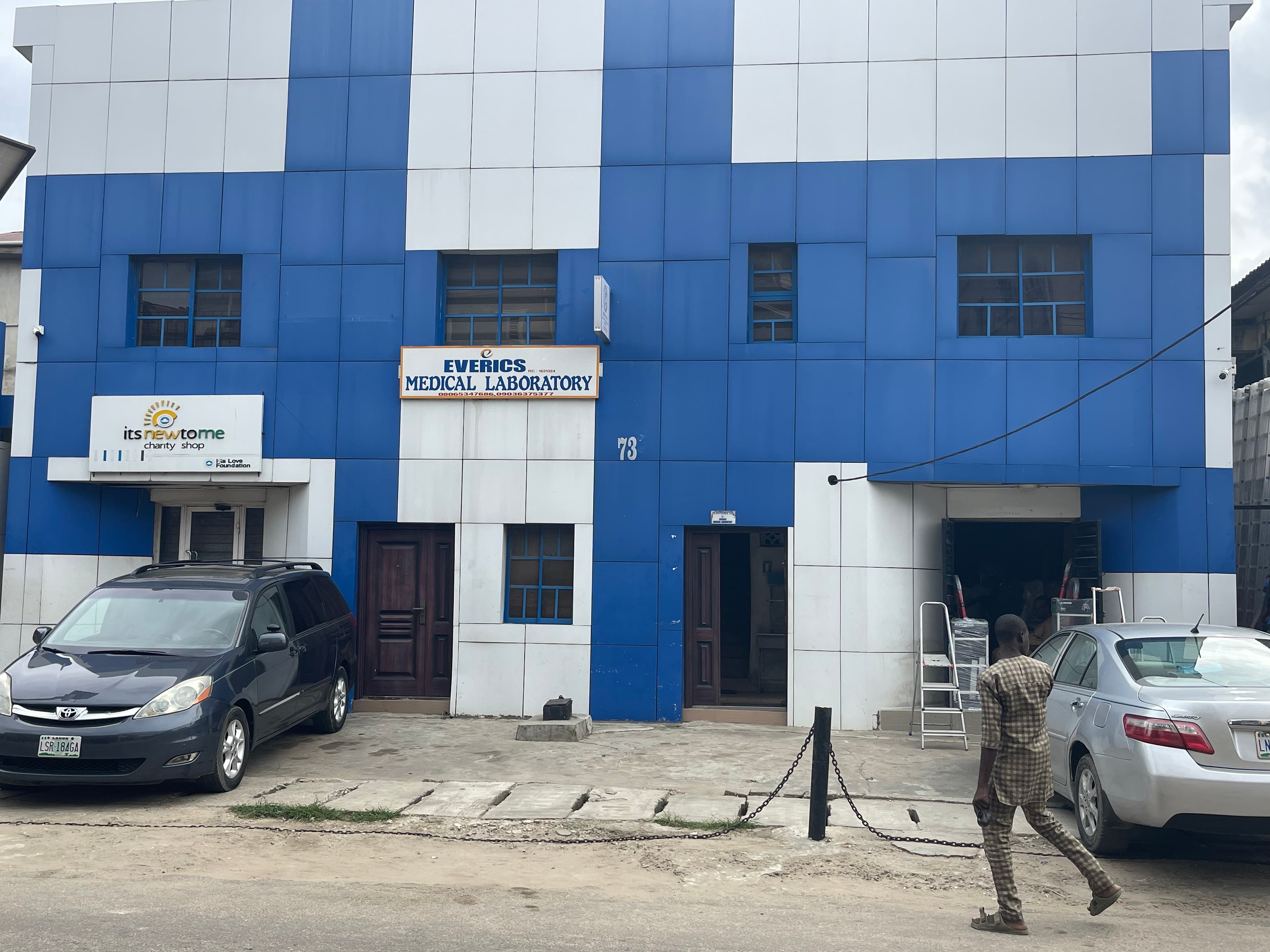 J & L Powertools showroom — industrial ladders and scaffolding in Lagos, Nigeria
